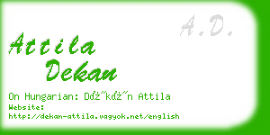 attila dekan business card